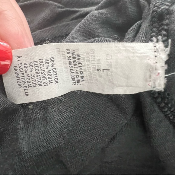 Aerie Tie Back Charcoal Gray Short Sleeve T Shirt Sz Large - Picture 7 of 7